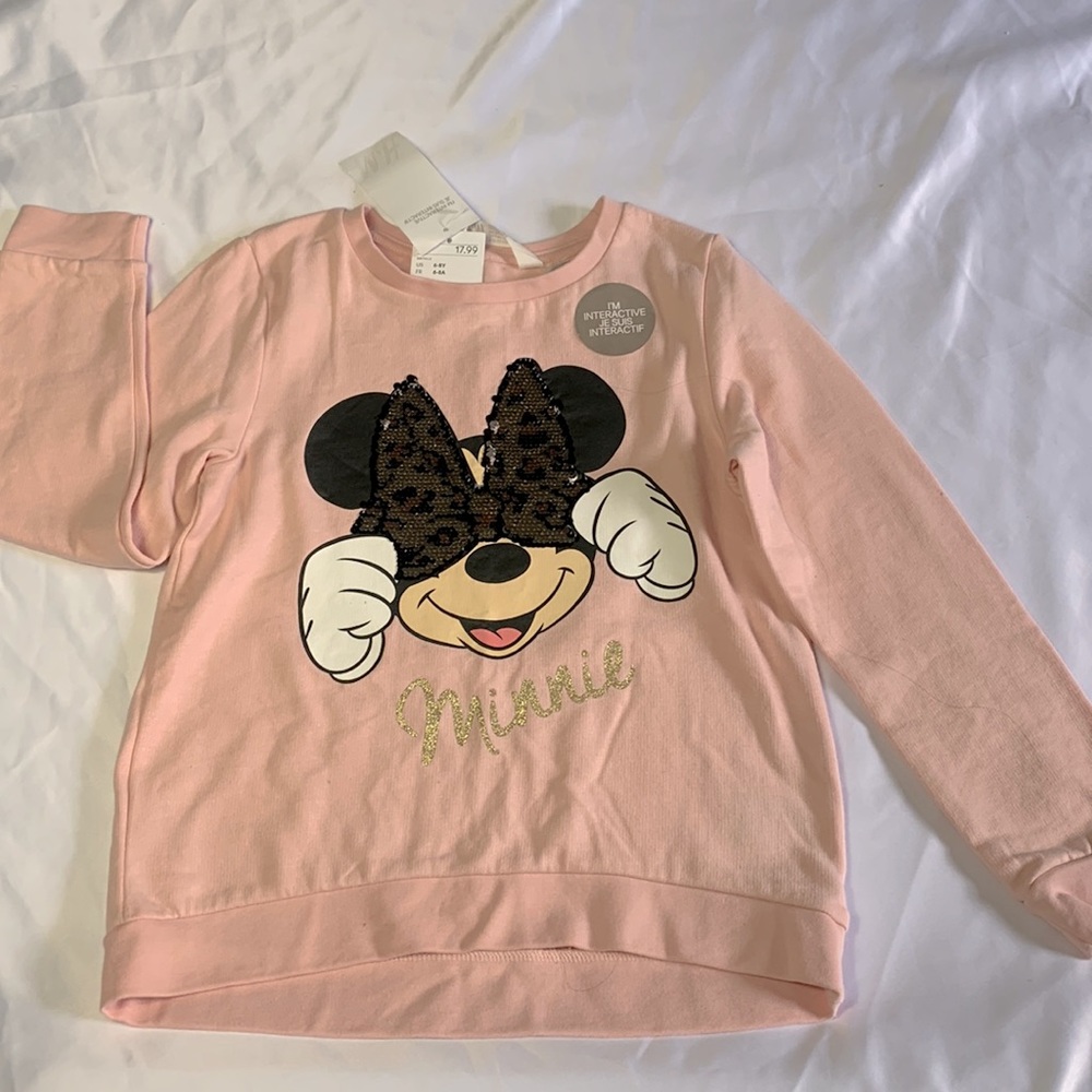 PLUSH PINK MINNIE SWEATER - H&M
